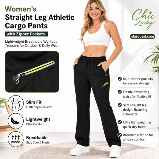 🔥LAST DAY SALE 50% OFF!!🔥Women’s Straight-Leg Cargo Trousers – Elastic Waist, 6-Pocket Casual Pants for Work, Travel & Everyday Wear 👖✨ 4