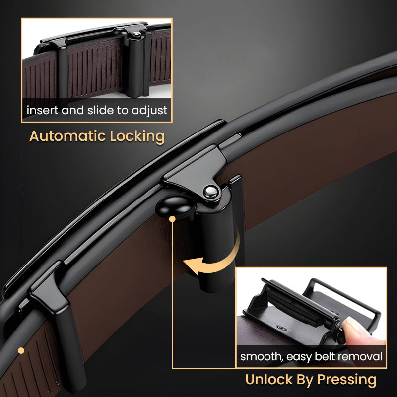 ✨New Arrival✨Men's Crocodile-Patterned Automatic Buckle Belt-1