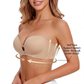 💖LUCKMEEY Womens Strapless Front Closure Bra Push Up Lift Bra Padded Add Cup✨