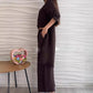 Women's Casual 2-piece Suit with Round Neckline-4