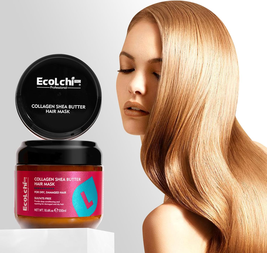 Collagen Shea Butter Hair Mask Deep Repair Conditioning Collagen Shea Butter Hair Treatment for Dry and Damaged Hair All Hair Types