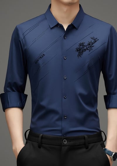 🎁Exquisite Gift💘Men's Velvet Thickened Seamless Flocking Shirt（48% OFF）-4