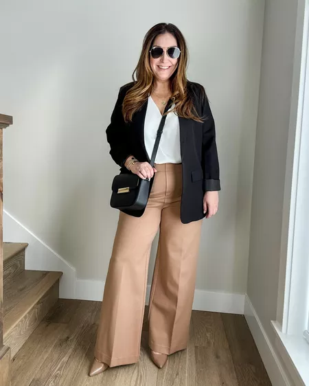 ⏳Limited Sale 62% OFF🌸Women's Plus Size High Stretch High-Waist Wide-Leg Pants-10