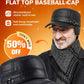 🔥Give the elders a warm winter🍃PU Leather Flat Top Warm Baseball Cap