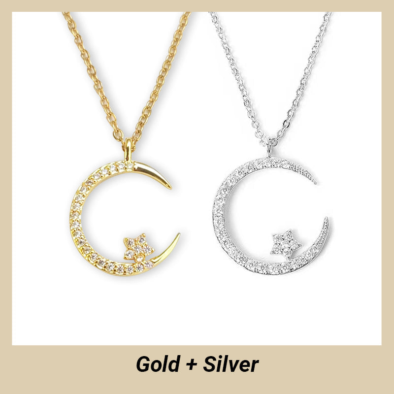 🖤Black Friday Sale:50% OFF🖤Bright Night: Moon Star Necklace🌙✨-10