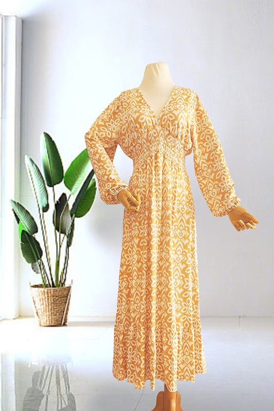 🔥SUMMER SALE 53% OFF 👗New Floral Print V Neck-Long Dress-10