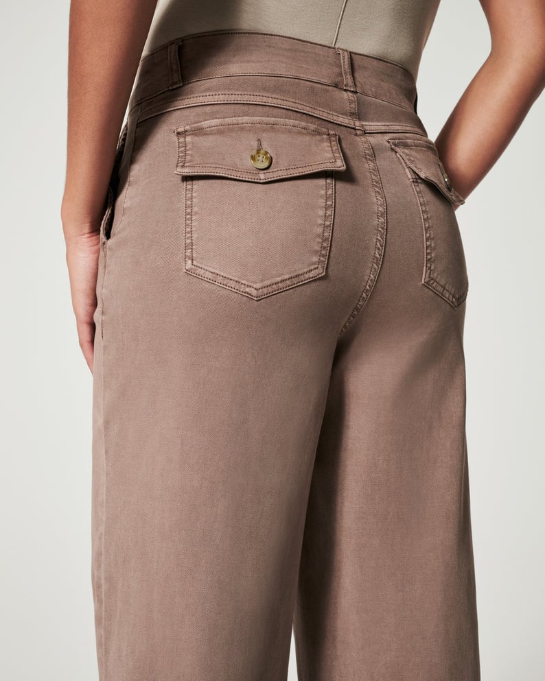 🔥2024 HOT SALE🔥Stretch Twill Cropped Wide Leg Pants-7