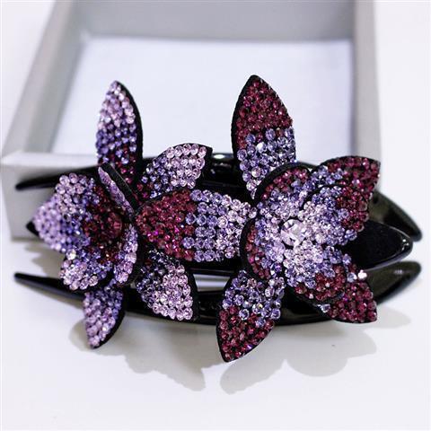 Buy more, get more free🏵️Rhinestone Double Flower Hairpin-14
