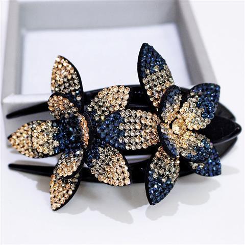 Buy more, get more free🏵️Rhinestone Double Flower Hairpin-11
