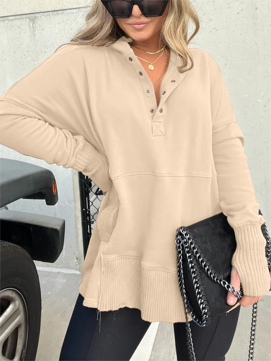 🔥2024 NEW WOMEN'S OVERSIZED HOODIE WITH THUMB HOLES-14