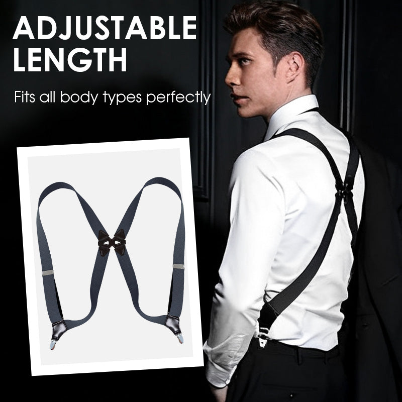 Men's X-Back Suspenders with Hook Clips-5