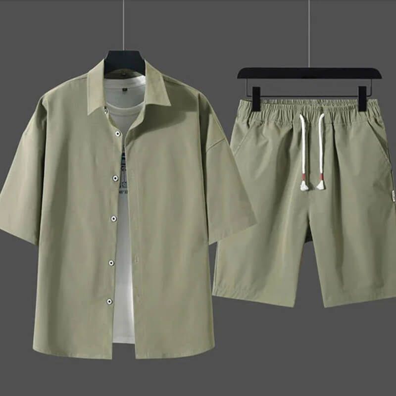 Casual Ice Silk Set for Men-4