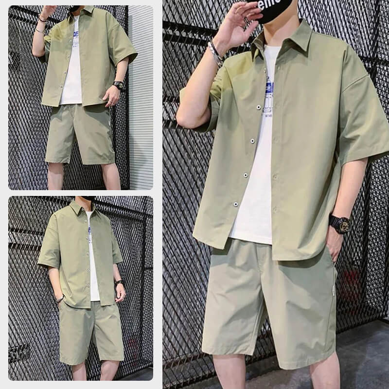 Casual Ice Silk Set for Men-5