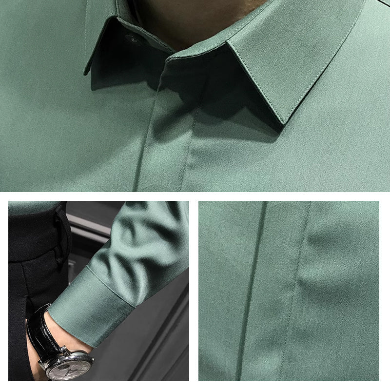 🔥2025 HOT SALE🔥Men's Wrinkle-Free Button-Down Shirt-4