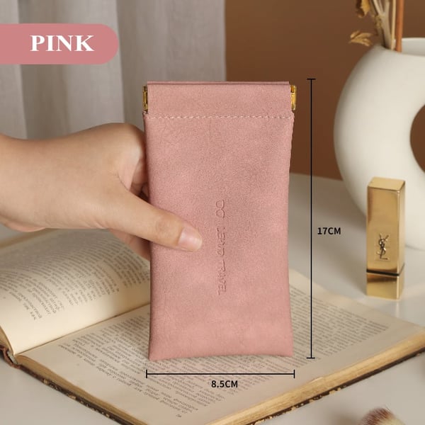 Snap Closure Leather Organizer Pouch-12
