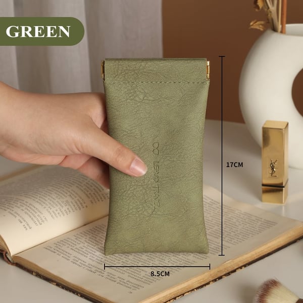 Snap Closure Leather Organizer Pouch-10