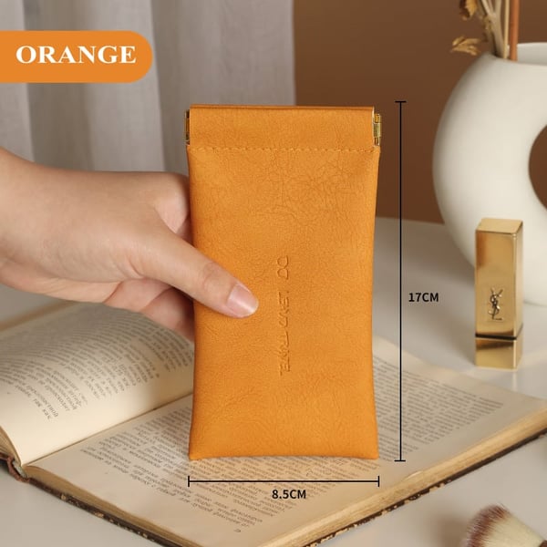 Snap Closure Leather Organizer Pouch-7