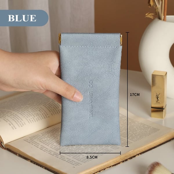 Snap Closure Leather Organizer Pouch-13