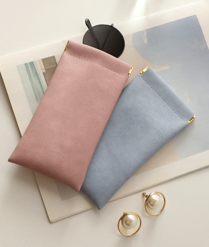 Snap Closure Leather Organizer Pouch-1