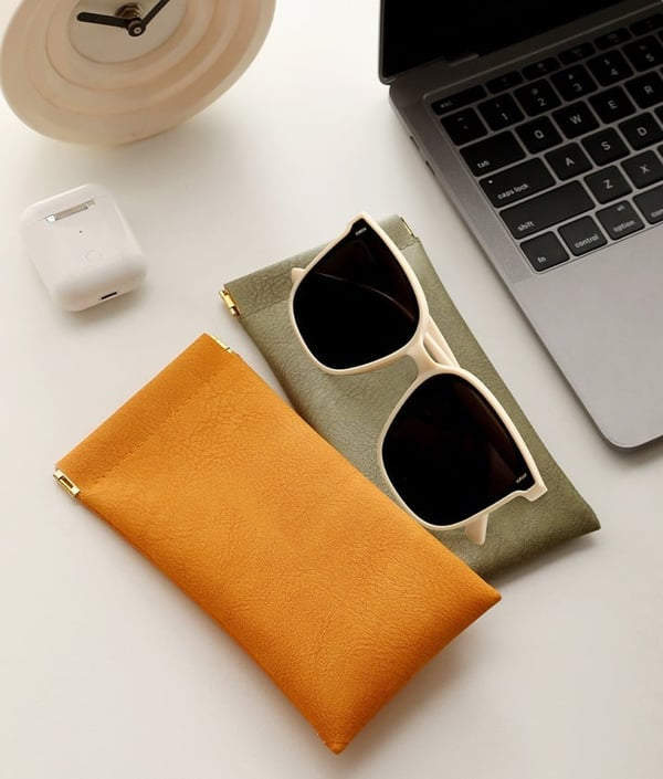 Snap Closure Leather Organizer Pouch-2