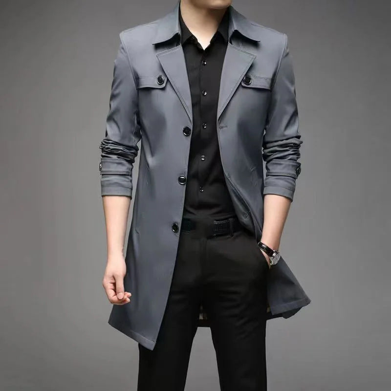 🔥Hot Sale 56% off🔥Mid-length Business Style Trench Coat-6