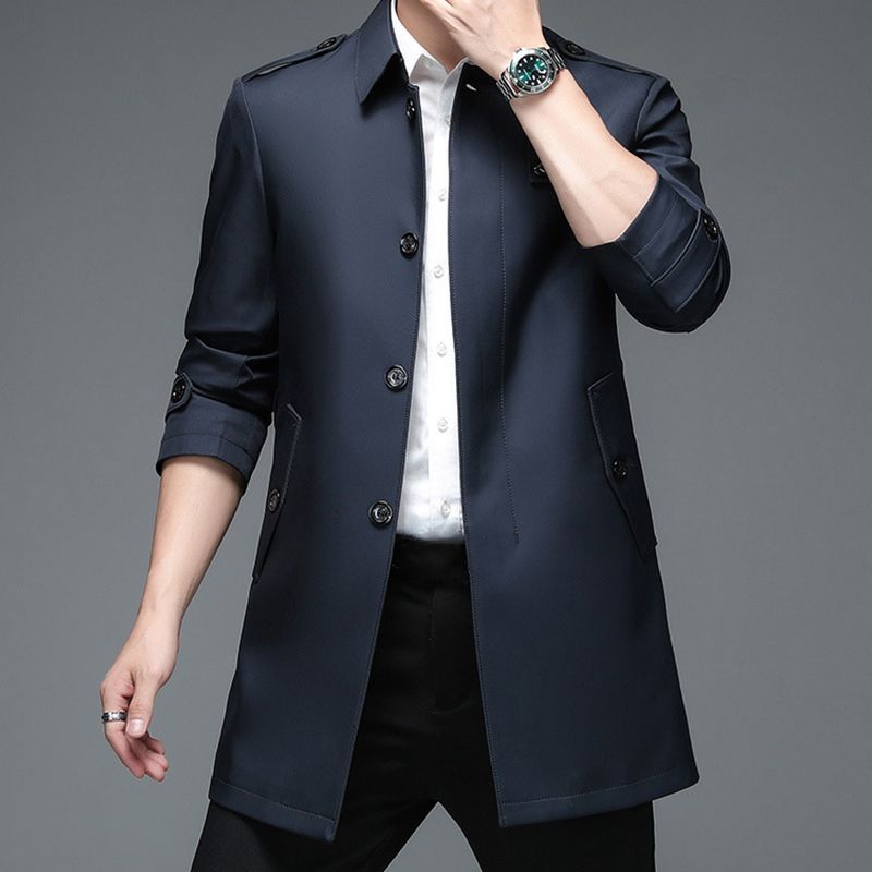 ✨New Arrival✨-Medium-length business style trench coat for men-3
