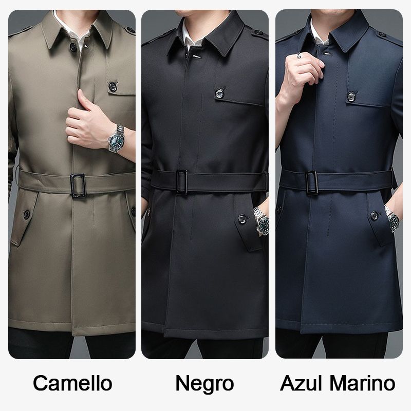 ✨New Arrival✨-Medium-length business style trench coat for men-2