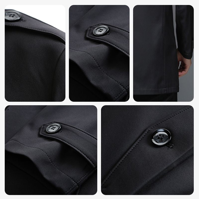 ✨New Arrival✨-Medium-length business style trench coat for men-4
