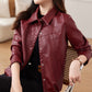 🔥HOT Sale🔥Women's shirt short leather jacket-4