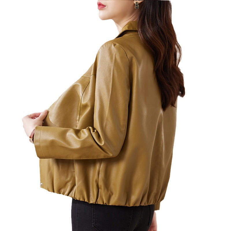 🔥HOT Sale🔥Women's shirt short leather jacket-1