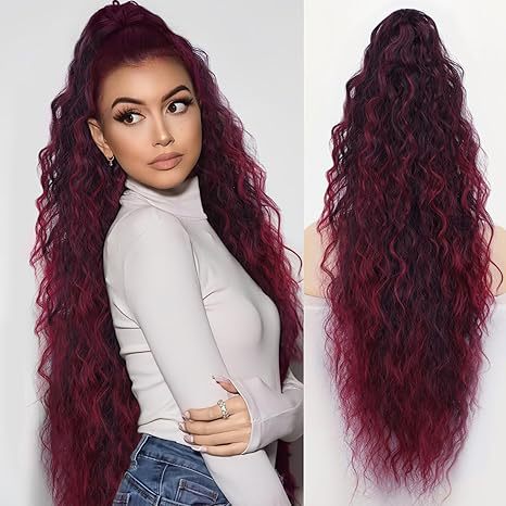 💜 LAST DAY PROMOTION - 50%OFF💜Curly Wavy Frizzy Hair Extension with Ponytail-2