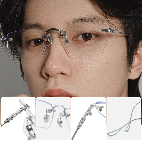 Hot Sale🔥Anti Blue Light Rimless Glasses-8