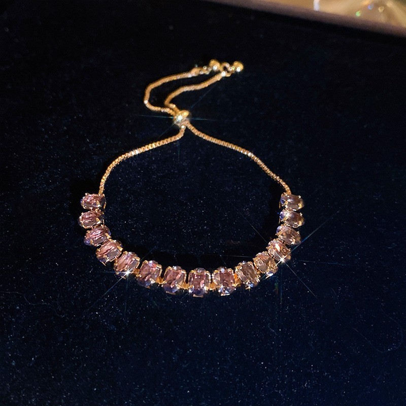 💖HOT SALE 50% OFF💖✨Copper Inlaid Cubic Zirconia Stone Bracelet, Exquisite Luxury Women Sparkly Accessory-19