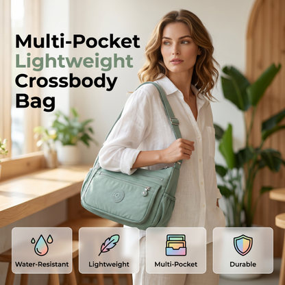 ⏳Time-Limited Special ⏰Lightweight Multi-Pocket Nylon Crossbody Bag – Lightweight, Water-Resistant & Perfect For Everyday Adventures 👜