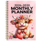 📅 🐮 2026–2030 Monthly Planner ✨ Cute Highland Cow 5-Year Calendar | Large Monthly Blocks for Long-Term Planning