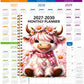 📅 🐮 2026–2030 Monthly Planner ✨ Cute Highland Cow 5-Year Calendar | Large Monthly Blocks for Long-Term Planning
