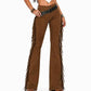 🤠 Fringe That Moves With You | Women's High-Waist Flare Jeans