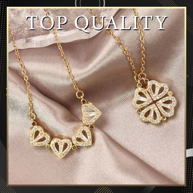 🎁Valentine's Day Gifts🎁50%OFF Lucky four-leaf clover & heart-shaped necklace-4
