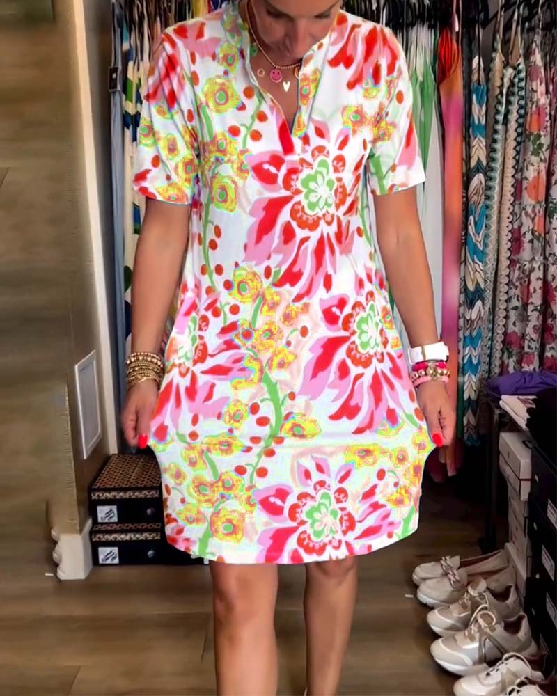 🌷Limited Time Offer 58% OFF💞Short-sleeved dress with floral print-6