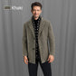 🎅Christmas Pre-sale🎁Men’s Stylish Notched Lapel Winter Tweed Jacket with White Duck Down Lining-9