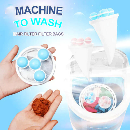 Flydende filterpose Washball til vaskemaskiner