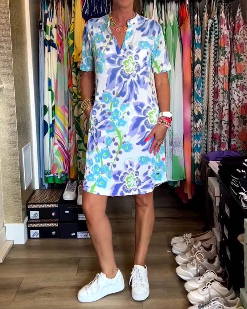 🌷Limited Time Offer 58% OFF💞Short-sleeved dress with floral print-4