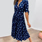 🌷Limited Time 53% OFF💞💃Deep V-neck polka-dot dress-6