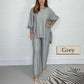 🔥HOT SALE-55% OFF💝Women's Long Sleeve High Waisted Wide Leg Pants Suit-8
