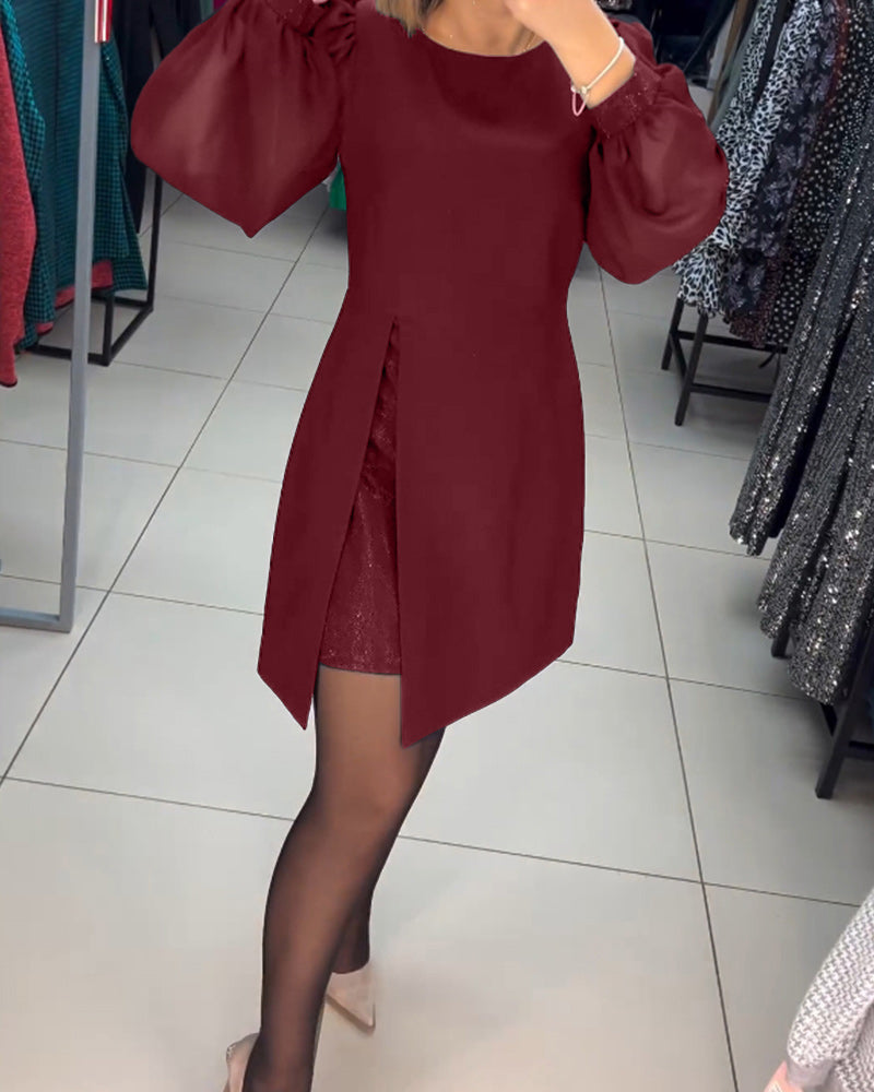 🌷Limited Time 73% OFF💞Elegant Puff Sleeve Dress-9