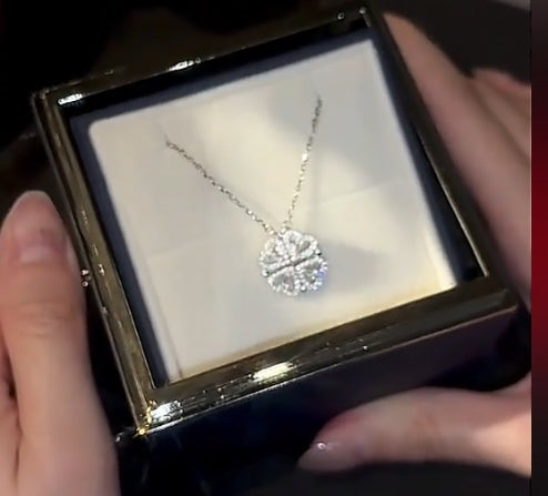 🎁Best Chrstmas Gift🎁 Lucky four-leaf clover & heart-shaped necklace-8