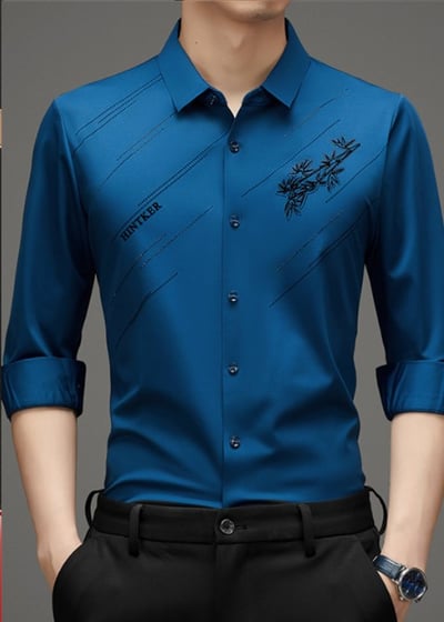 🎁Exquisite Gift💘Men's Velvet Thickened Seamless Flocking Shirt（48% OFF）-3