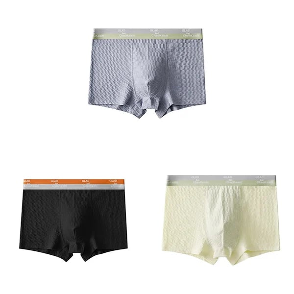 🔥HOT Sale🔥🎉Bubble Cotton Men's Boxer Briefs Antibacterial Breathable Sweat Absorbent🎉-14