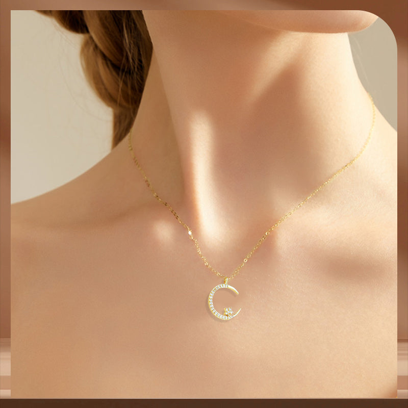 🖤Black Friday Sale:50% OFF🖤Bright Night: Moon Star Necklace🌙✨-4