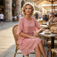 🎁Women's Elegant Layered Ruffle Sleeve Dress – Effortless Style for Every Occasion💃-3